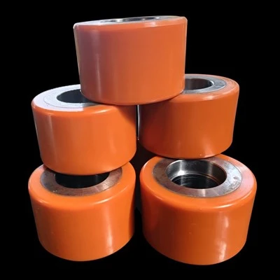 4 black polyurethane wheel