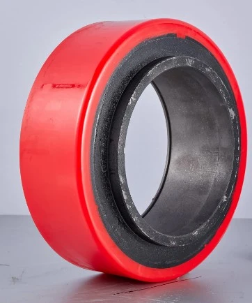 6 x 2 Red Polyurethane on Iron Wheel